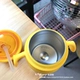 Gà vàng sáng tạo cốc trẻ em với rơm mẫu giáo chống rơi bé bé với tay cầm học uống cốc bình tập hút cho bé Tách