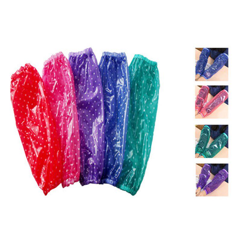 pvc waterproof sleeves thickened cuffs loose tight belt oil-proof waterproof leather sleeves men and women waterproof sleeve sleeves