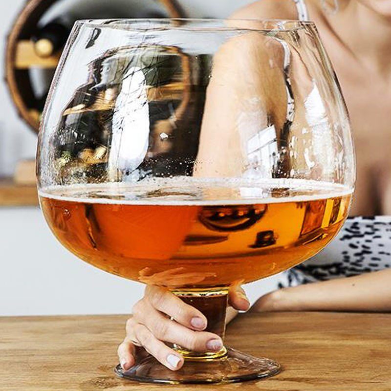 Net red beer mug extra large beer mug huge oversized giant wine glass large wine glass goblet large capacity