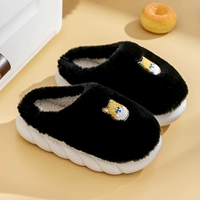 Шиба Ину тапочки черные