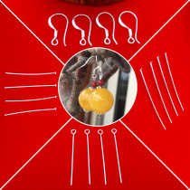 925 pure silver ear hook round head Needle 9-shaped needle T-pin Thai silver torso DIY handmade earrings accessories material