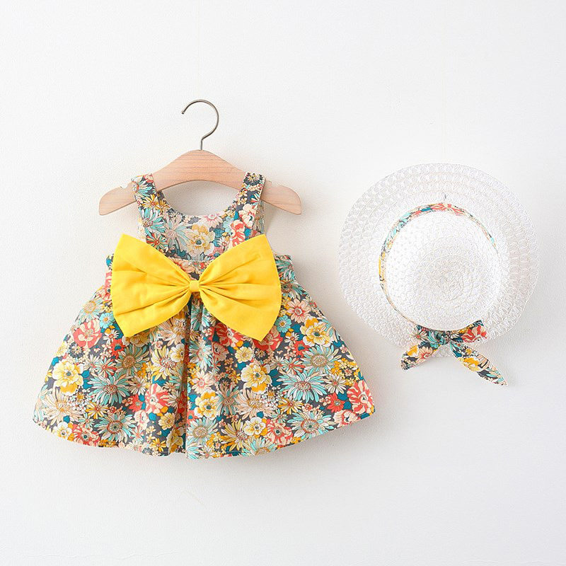 Children's girl dress 2023 summer new 0 - 3 - 5 year old baby girl skirt gas baby skirt