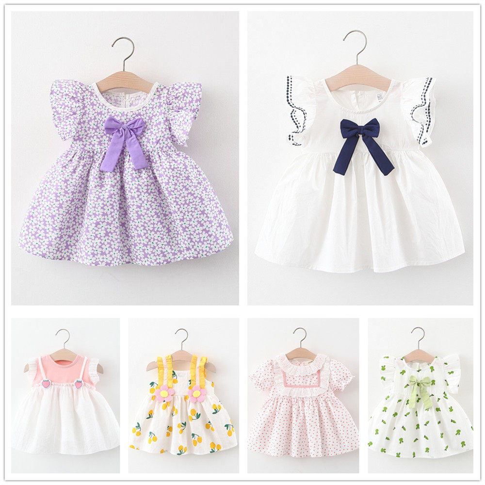 Pindabara 0-1 year old female baby foreign dress 2022 new foreign pie summer dress 3 little girl princess dresses