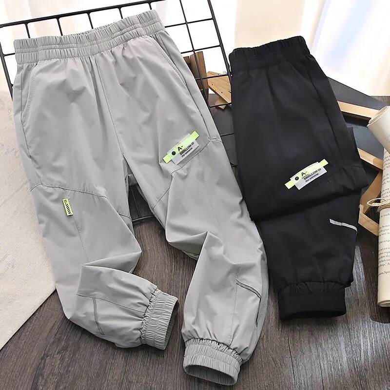 New Barabara summer children's clothing boys thin breathable quick-drying pants middle-aged children's summer long pants casual