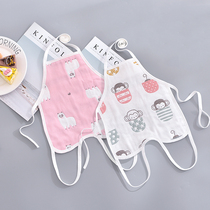 Baby belly bib summer cotton gauze with foot belly bib Men and women baby round belly bib thin all-season universal