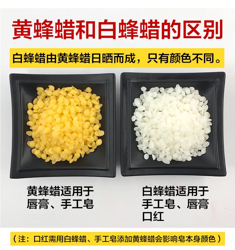 Sáp ong tự nhiên Handmade son môi tự chế son môi dưỡng môi tự làm nguyên liệu ăn được màu trắng hạt vàng son hàn quốc
