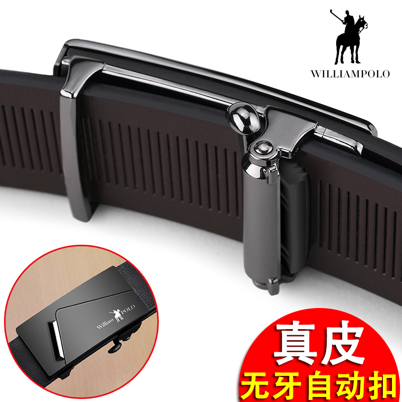 Ruff Lauren Polo men's belt with real leather cow belt automatically button and youth Korean pants