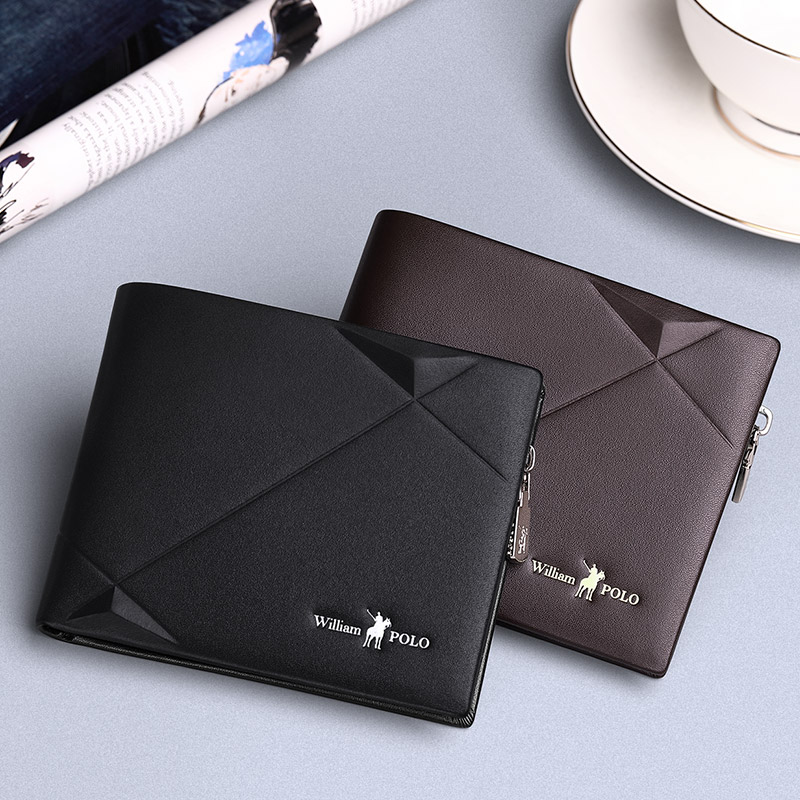 InRoyal Rav Laurenma ball men's wallet 2021 new head layer cow leather short driving license card bag multifunction tide card leather wallet