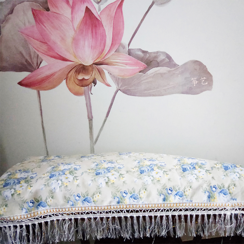 Guzheng zither cover Guzheng special dust cover Guzheng cover linen zither cover flower qin cover