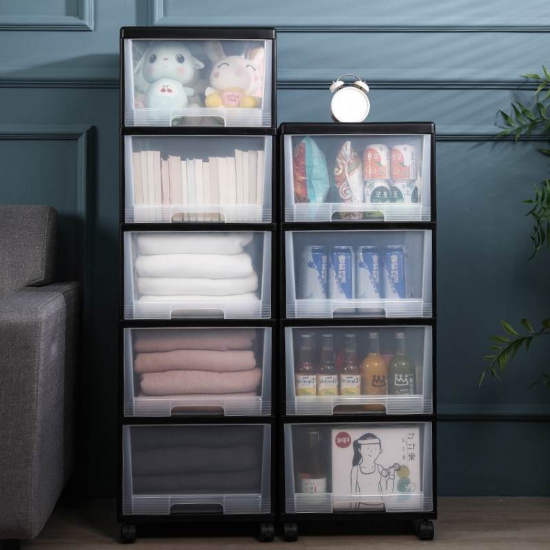 Children's toy containing cabinet containing cabinet Domestic multilayer plastic drawer transparent containing box snacks storage box
