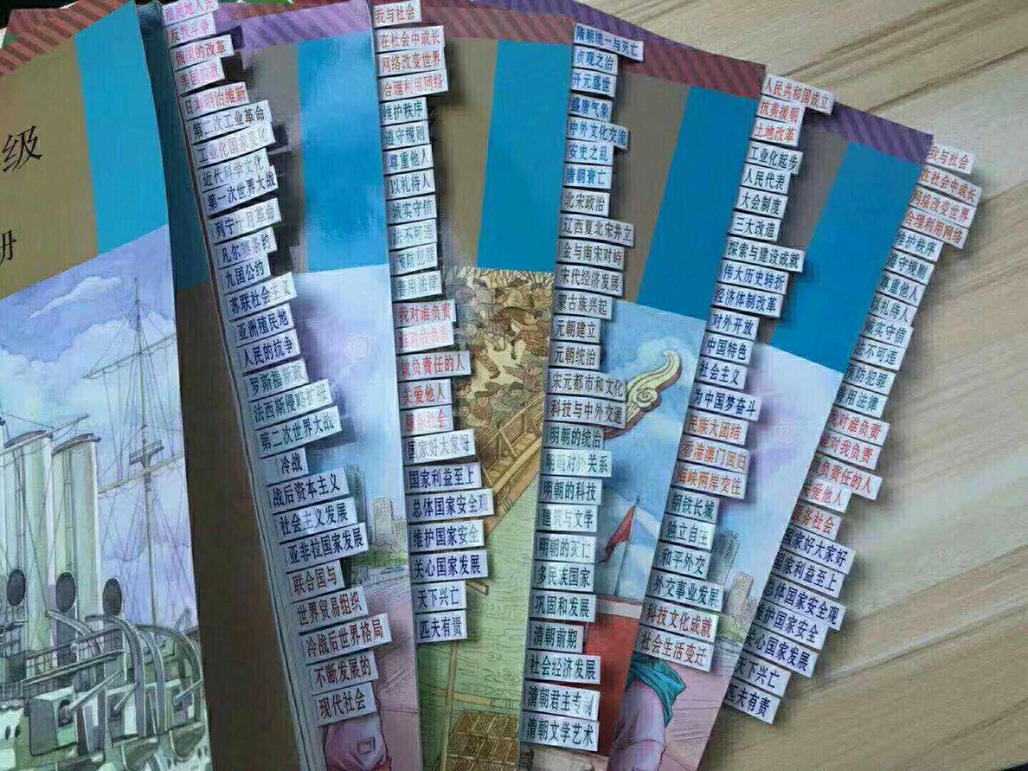 Junior high school political history and geography textbook catalog label sticker sticker sticker can be torn and sticker outline sticker suitable for junior high school students