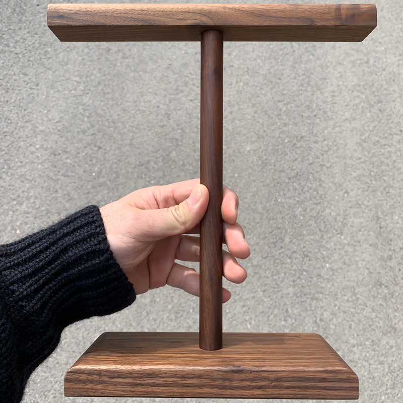 Solid wood headphone rack black walnut wood headphone rack headphone rack web café universal minimalist ear wheat bracket