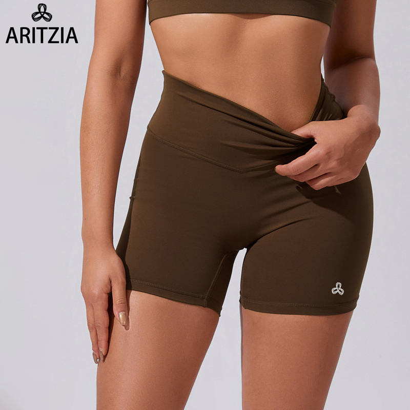 Aritzia Women's Fitness Pants Tna Butt-Lifting Tummy Control Cycling Sports Tight Shorts Cloud-Like Breathable Yoga Shorts