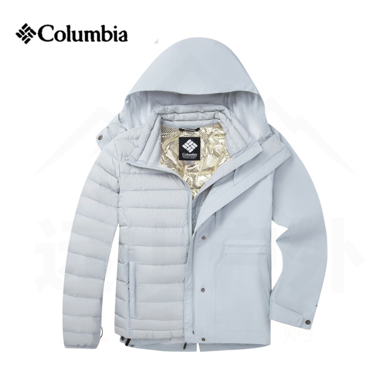 Columbia Women's down Jacket, Gold Dot Thermal Waterproof Jacket, down Liner Three-In-One Xr9187