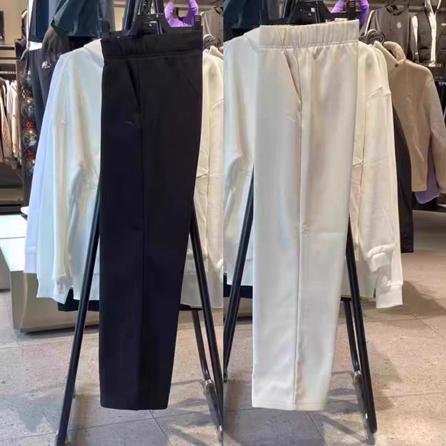 Anta [Fleece-Lined] Knitted Sports Pants for Women, Autumn/Winter Straight-Leg Versatile Thick Casual Long Pants 162517334R