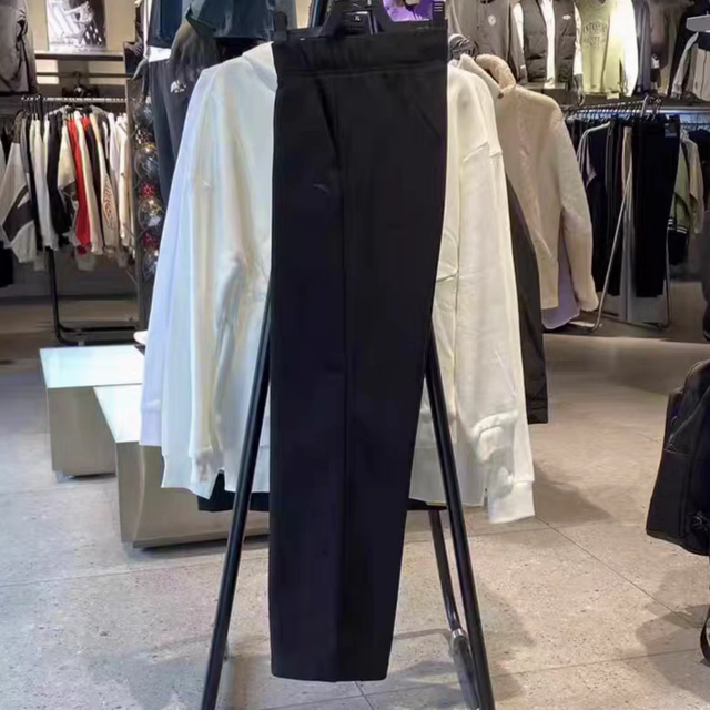 Anta [Fleece-Lined] Knitted Sports Pants for Women, Autumn/Winter Straight-Leg Versatile Thick Casual Long Pants 162517334R