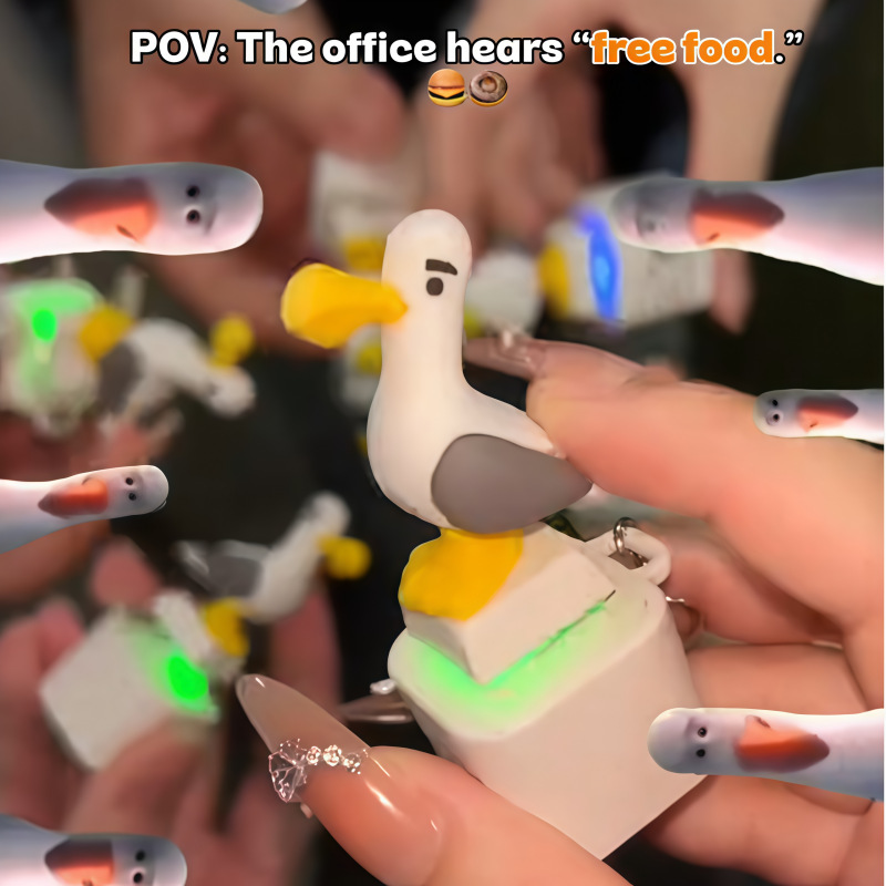 Cross-Border Mine Bird Voice Button Light-Up Electronic Pendant Keyboard Creative Stress-Relief Sound-Making Little Duck Toy Cross-Border Mine Bird Voice Button Light-Up Electronic Pendant Keyboard Creative Stress-Relief Sound-Making Little Duck Toy
