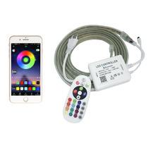 Night snack stall LED5050 lamp with suit 220V High pressure RGB light strip suit Home Decorative Light Bluetooth control