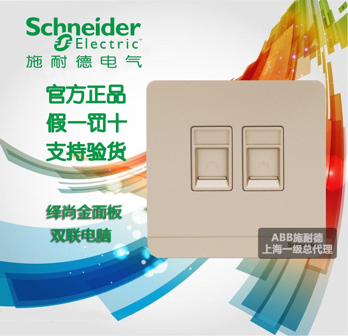 Schneider Deductive Twilight - Deductive Sunshine Dual Computer Dual - linked Computer Socket Network Weak Panel