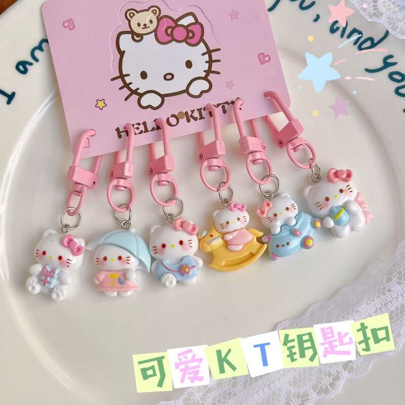 Pink Keychain Versatile Kt Cat Cute Cartoon Girly Sweet Pendant Couple Best Friend Accessory Gift 1