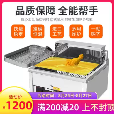 Baoding commercial electric fryer French fries frying electromechanical hot single cylinder fryer 17L large capacity fried chicken steak fryer