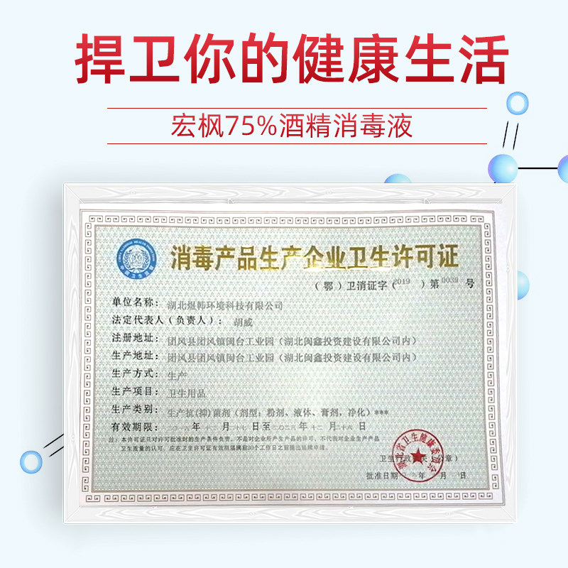 75%酒精消毒液喷剂 600ml 免洗洗手液 图1