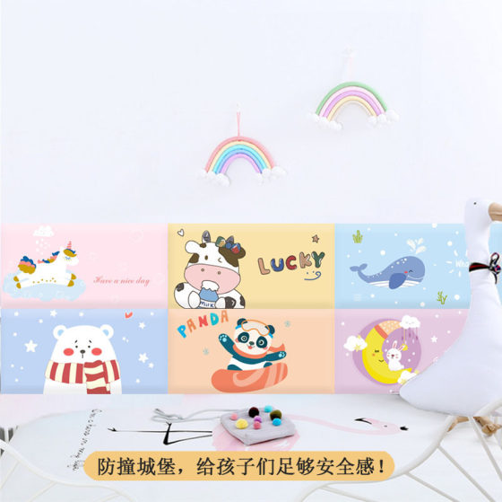 Early childhood education center cartoon anti-collision soft package tatami wall enclosure