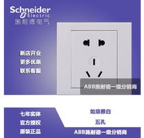Schneider switch socket Ruyi series Ruyi white five-hole two-three-pole five-hole power socket panel