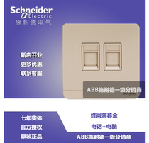 Schneider Yishang Mujin Yishangjin telephone computer socket panel telephone information socket panel switch