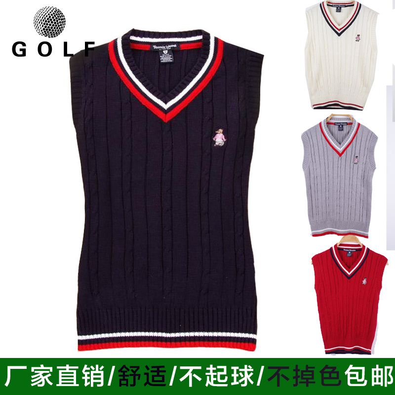 2022 Spring Autumn Winter Golf Clothes Lady Vests Golf Waistcoat Women's Knitted Sweatshirt Warm Sweater Waistcoat