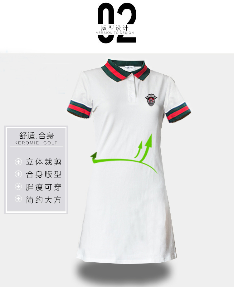 Mới golf váy golft áo sơ mi ve áo polo áo sơ mi của phụ nữ mỏng golf ngắn tay áo đầm 	túi đựng gậy golf xxio