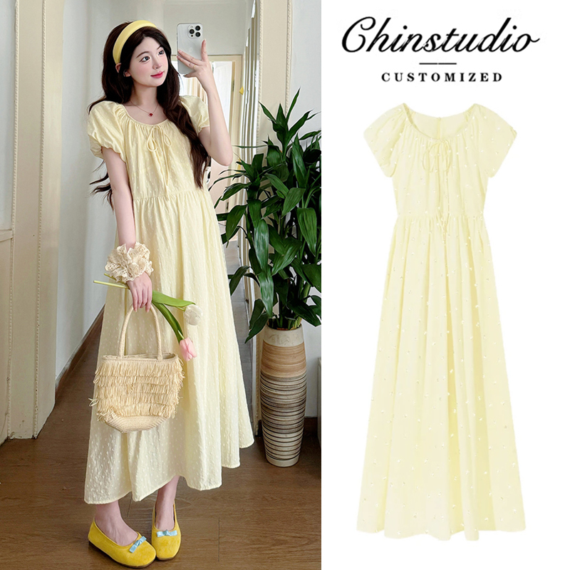 Maternity Summer Dress 2026 New Large Size Sweet Dress for Pregnant Women, High-End Style, Elegant Summer Outfit