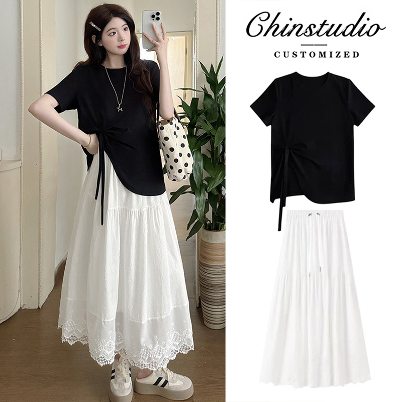 Maternity Wear Summer Set 2026 New Design Short-Sleeved Top and Skirt, a Complete Outfit for a Stylish Pregnancy Look