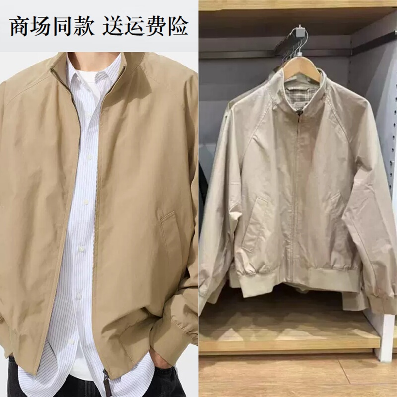 U Brand 2026 Spring Collection Unisex Loose Casual Stand Collar Harrington Jacket Old Money Style 484610
