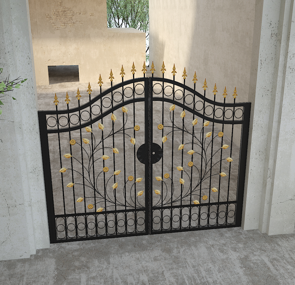 European-style minimalist wrought iron gate kindergarten school outdoor villa iron gate courtyard entrance door anti-theft door can be customized