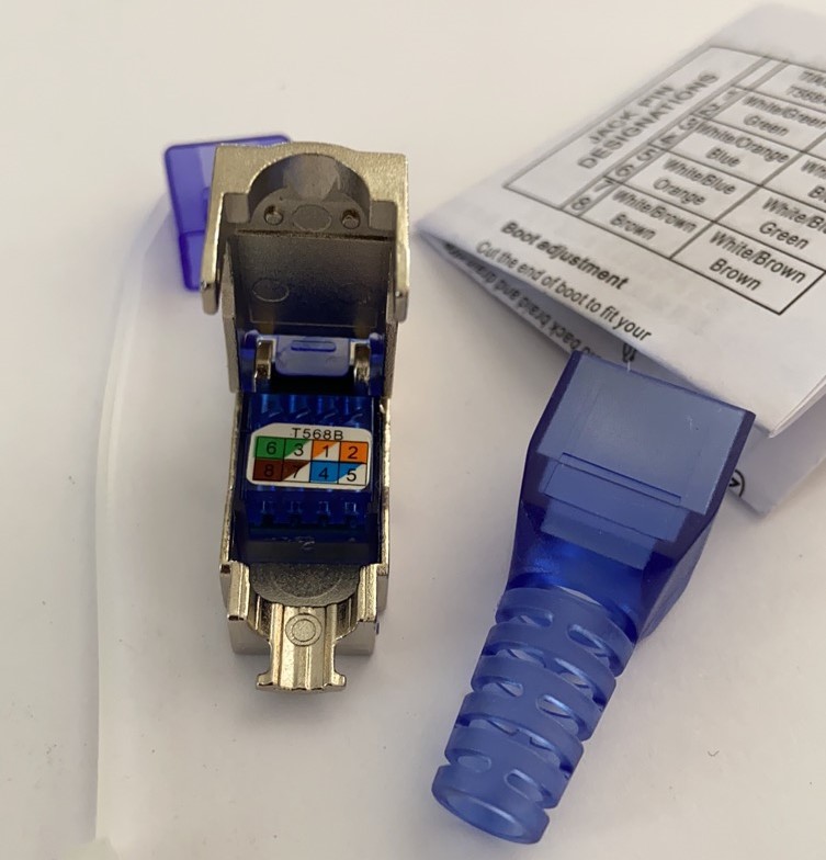 Shougong Cat.6a modular crystal head 10 Gigabit up to standard crystal head Cat.6a 6A shielding module up to standard overtest