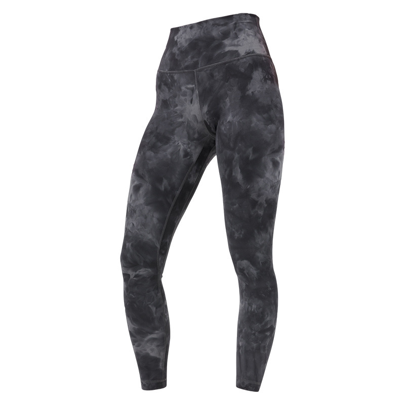 Uarun Yoga Wear Women's Sports High-Waisted Naked-Feel Yoga Pants High-Elasticity Nine-Point Pants Tie-Dye Gradient Fitness Jogging