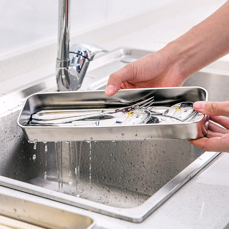 304 stainless steel chopstick cage spoon chopstick cage family meal disinfection cage chopstick basket containing box kitchen chopstick box