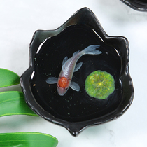 Creative handmade resin painting creative hand-painted koi resin painting 3d three-dimensional painting ornaments gift spot