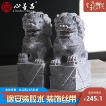 Cemetery stone lion white marble ornaments original stone carving funeral supplies tomb a pair of whole stone carved blue stone lion