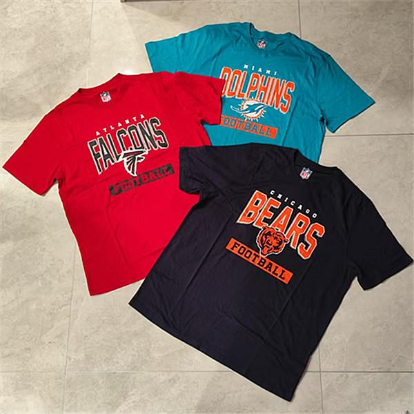 Foreign Trade Surplus American Football Logo Letter Print Men's Sports Casual Loose Round Neck Short-Sleeved T-Shirt