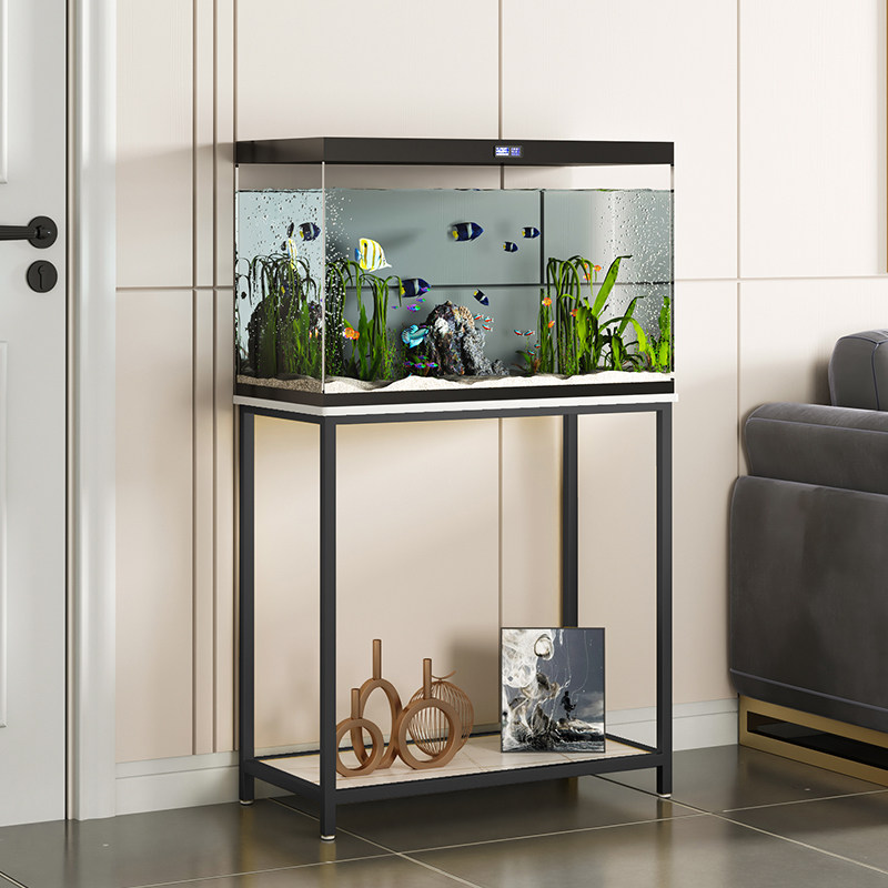 Nordic Fish Tank Shelf U Tortoise Vat Rack Living Room Double Shelf Custom Iron Art Small Fish Tank Base Shelf