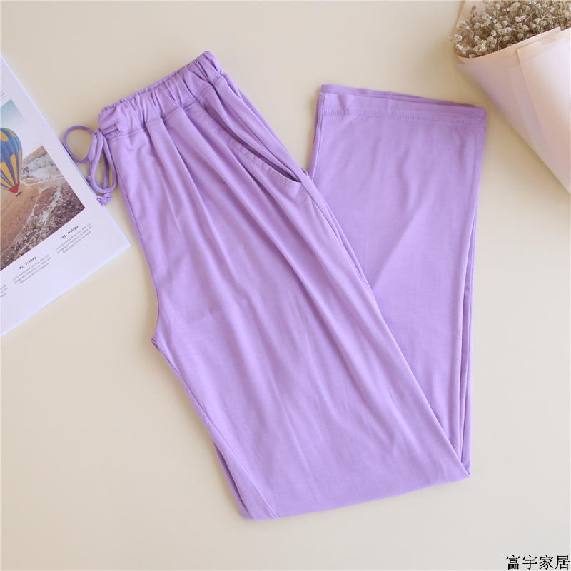 Mùa hè Pajama Quần Nhà Quần của Phụ Nữ Cotton Phương Thức Mỏng Giản Dị Lỏng Thoải Mái Stretch Kích Thước Lớn Thể Thao Quần Yoga