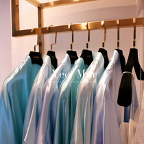  Rainbow morning robe Bridesmaid morning robe Bride morning robe Custom forest morning robe Island wedding morning robe Blue-green