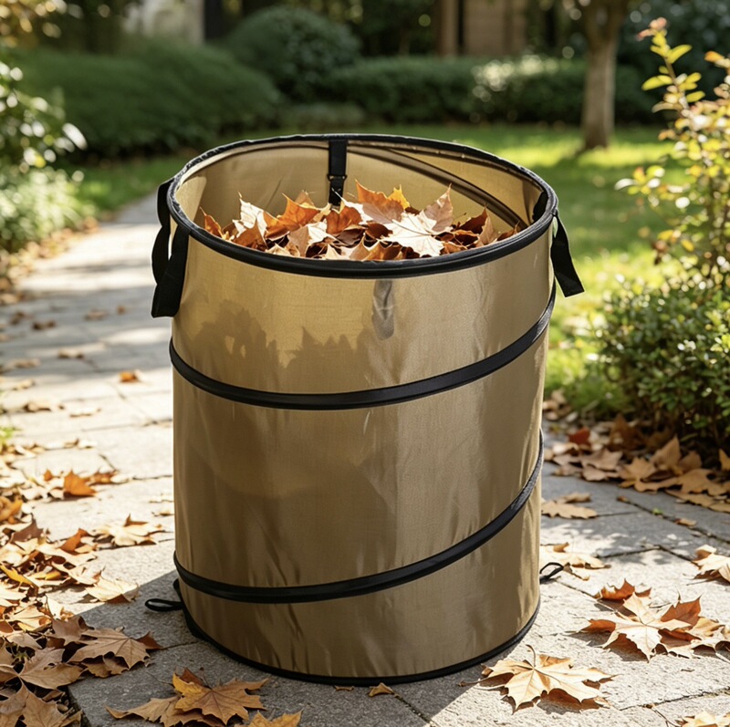 Large Foldable Garden Waste Bin for Outdoor Use, Portable Camping Trash Can Large Foldable Garden Waste Bin for Outdoor Use, Portable Camping Trash Can