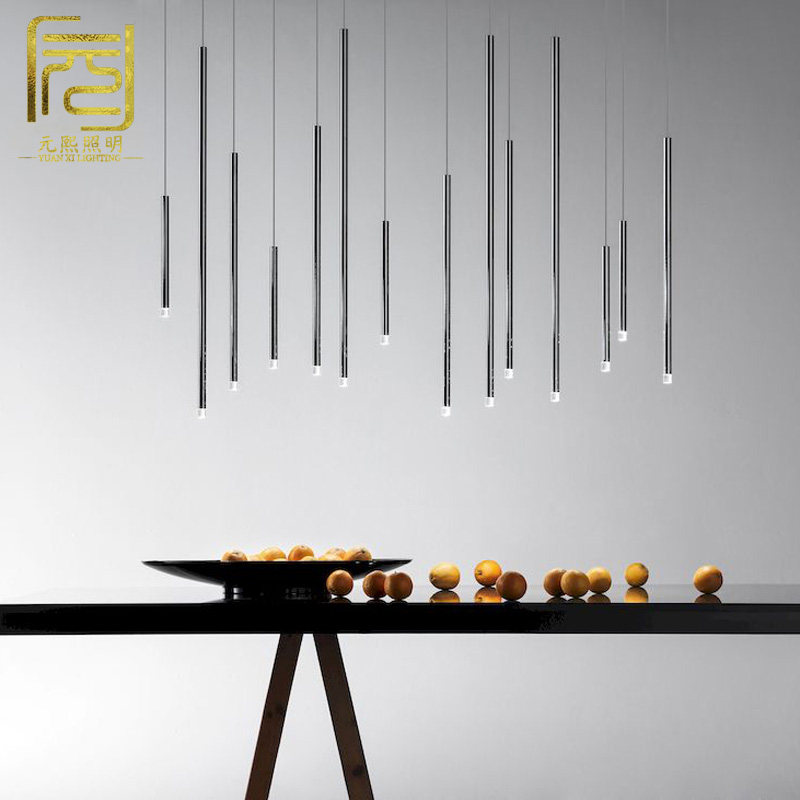 Minimalist creative front desk bar Cylindrical Pendant Light Hotel Dining Room Floor Gallery Cylindrical Single Head Small Chandelia