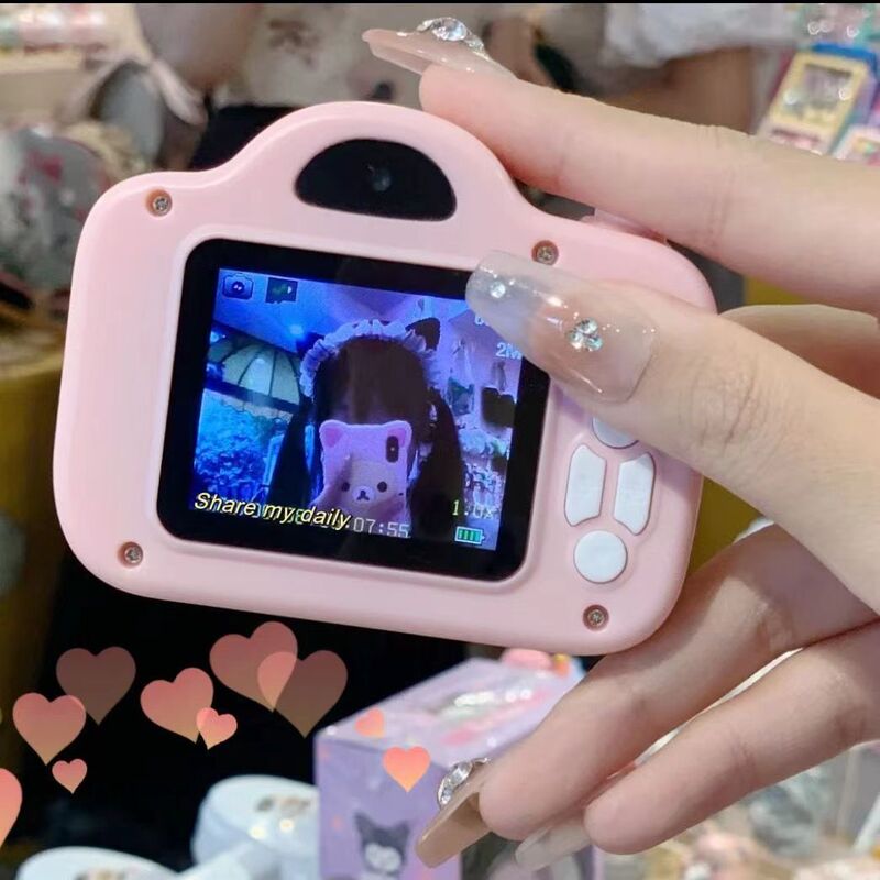 Pink Series New Camera for Girls, Children's Gift, Can Take Pictures, Multifunctional Camera, Multi-Color Series, Real Photos