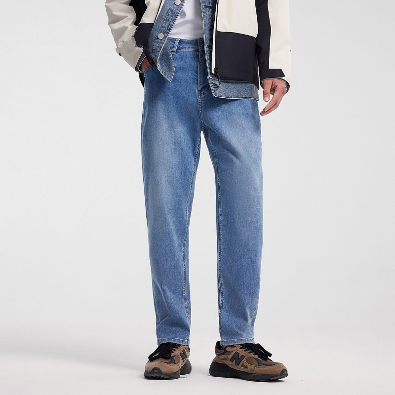 Spring and Autumn Metersbonwe Men's Jeans Trendy Brand Classic Cotton Stretch Comfortable Versatile Tapered Carrot Pants Slim Fit Long Pants