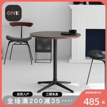 Small family table round home living room dining table modern minimal Nordic luxury small round table cafe to negotiate table