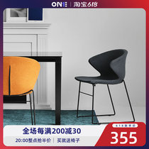 Nordic Dining Chair Cloth Art Home Brief Modern Ins Nets Red Coffee Hall Leaning Back Chair Designer Sales Talk Chair